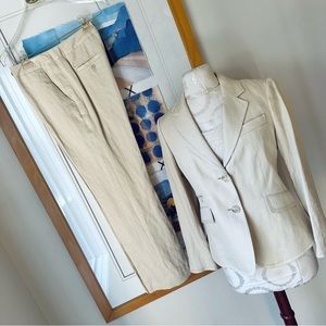 Talbots Petites 3pc Pant Suit Linen Blend Established 1947 6P NWT $380